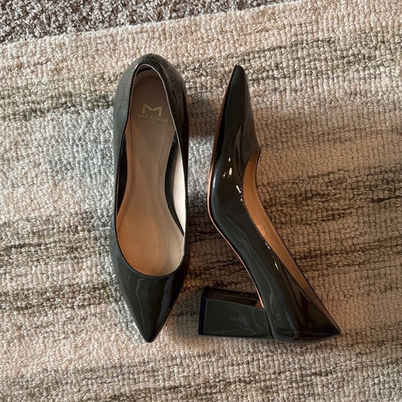 Marc Fisher Dark Grey Patent Leather Pumps - Picture 1 of 5